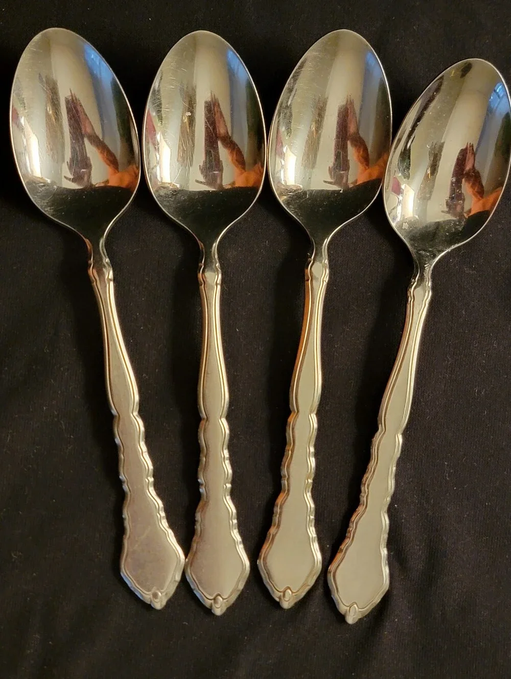 Oneida Silver-Finish Serving Spoons - Set of 4